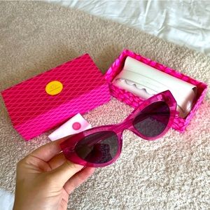 Drunk Elephant Barbie Pink Cat Eye Sunglasses NWT